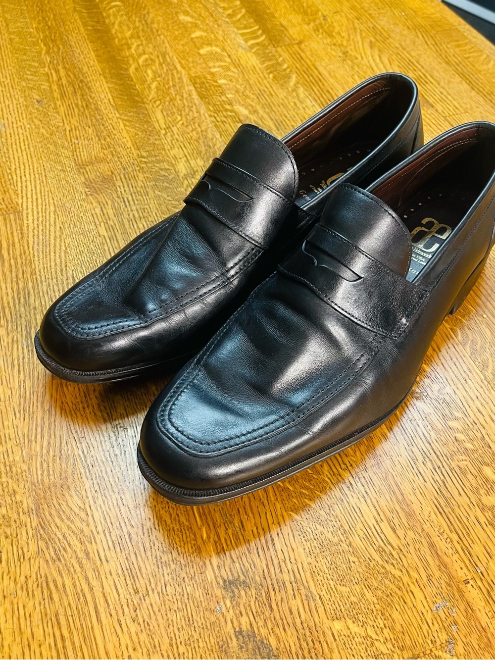 Allen Edmonds Black Leather Penny Loafers